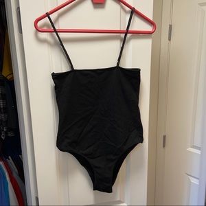 NBW BLACK STRAIGHT ACROSS BODYSUIT